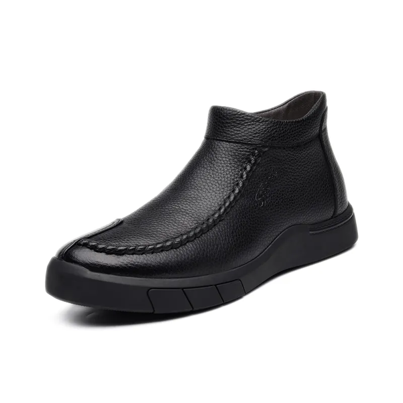 Van Can Be 8 ° Degrees Warm Slip Resistant Short Snow Boots Men's Black-0