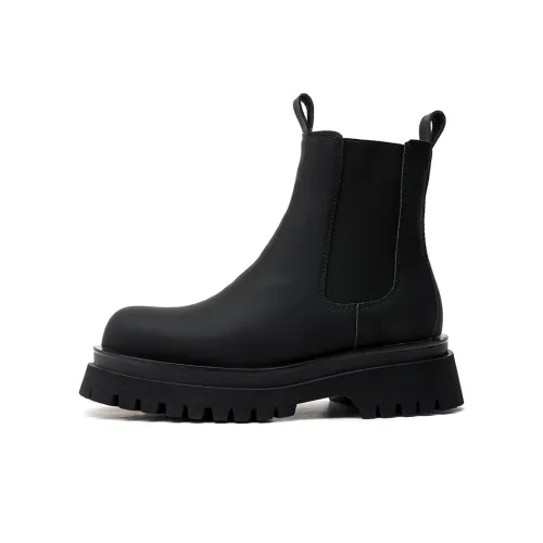Chi Wolf Chelsea Boots Men's Frosted Matte Black