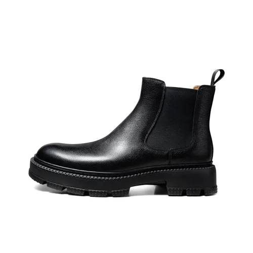 THOM WILLS Short Chelsea Boots Men's Black