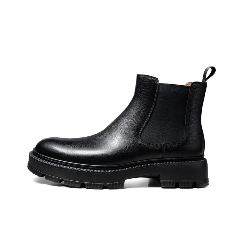 THOM WILLS Short Chelsea Boots Men's Black-0