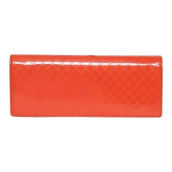 GUCCI Patent Leather Clutch Women's Red