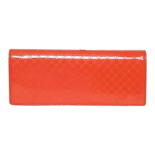 GUCCI Patent Leather Clutch Women's Red