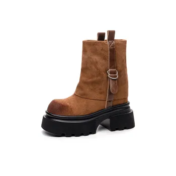 Shoe Cabinet Floral Language Ankle Boots Women's