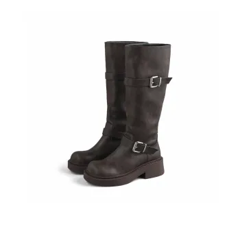 DOLIN COLLECTION Niche Square Buckle Vintage Long Shaft Boots Women's