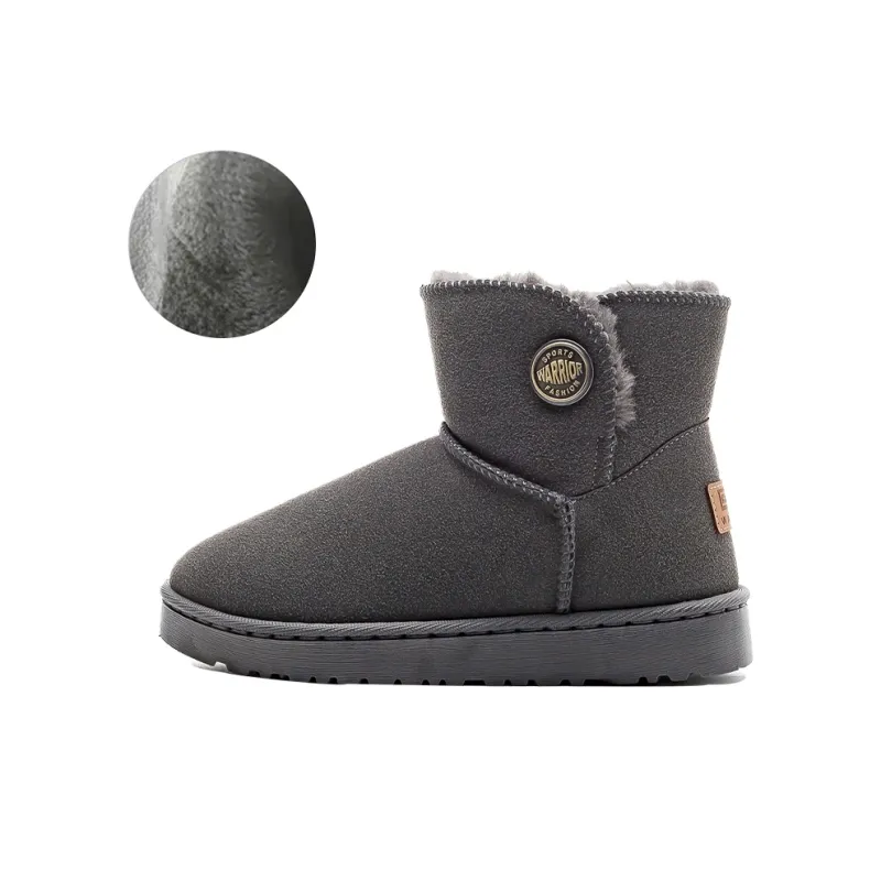 Warrior Thermal Slip Resistant Coverage Short Snow Boots Women's Gray-1