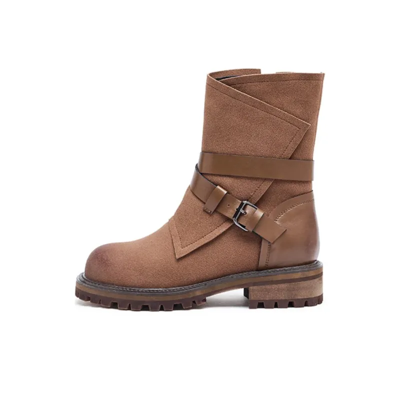 AGSDON Ankle Boots Women's Black/Brown-6