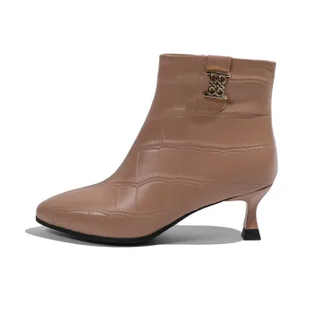 Mulinsen Ankle Boots 7.5CM Women's Brown