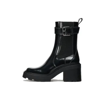 ZARA Short Chelsea Boots 7.5cm Women's Black