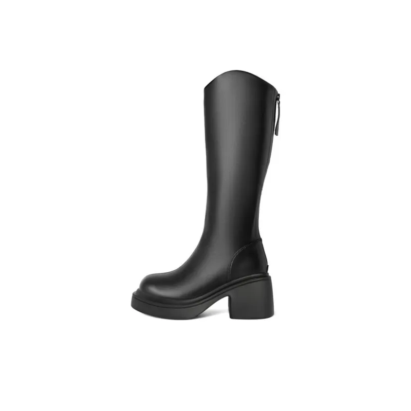 BELLE Knee-high Boots 6.5cm Women's Black-8