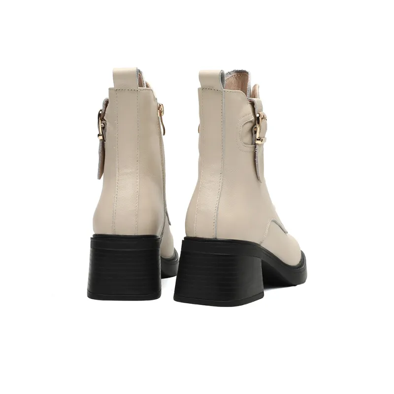 EBLAN Ankle Boots Women's Beige-3