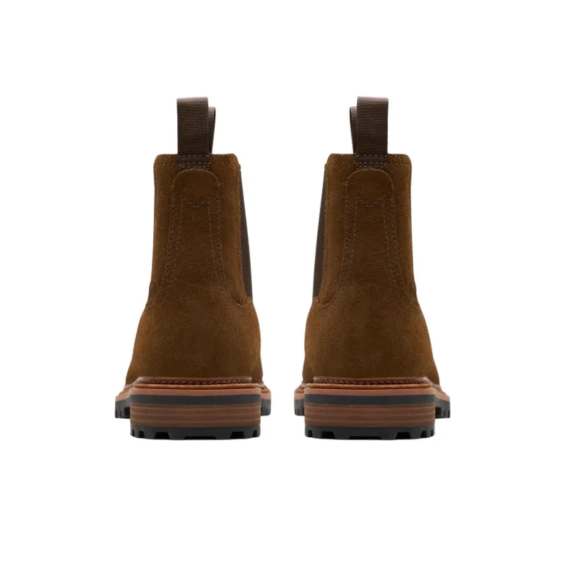 Clarks Short Chelsea Boots Men's Brown-4