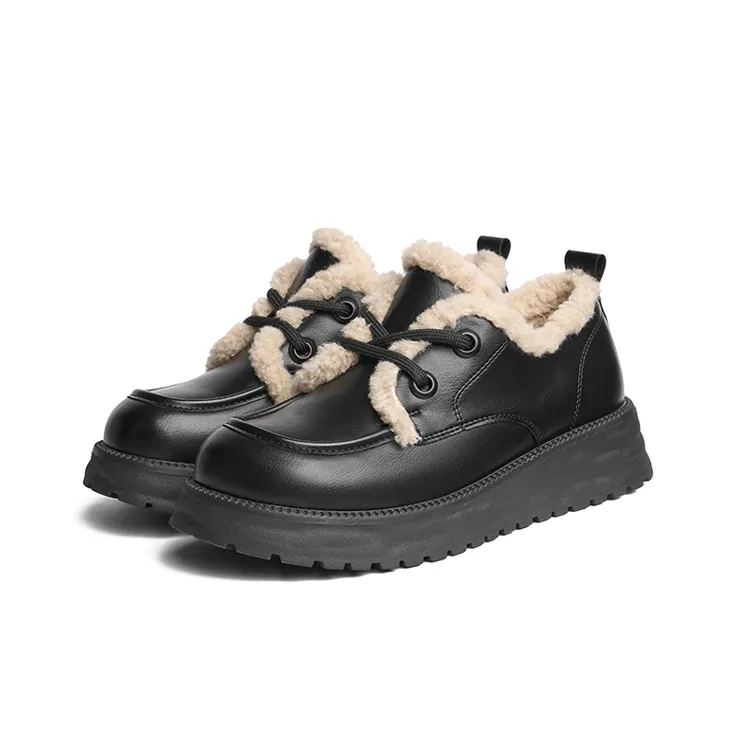 JOSINY Warm Wear-Resistant Height Increasing Ankle-Length Snow Boots Women's-2