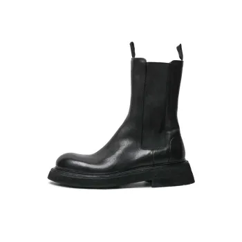 Viplander Knee High Chelsea Boots 5cm Men's Black