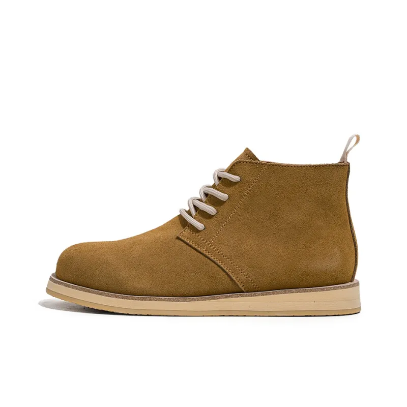 ZUWUDONG Ankle Boots Men Light Gray/Chocolate-10