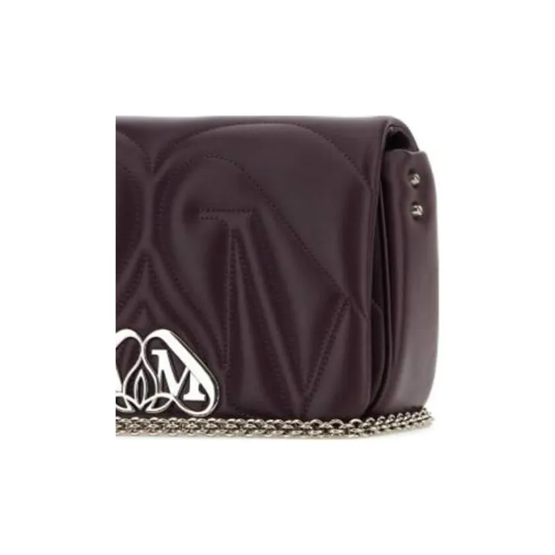 Alexander McQueen Lambskin Crossbody Bag Shoulder Bag Small Size Women's Purple-3