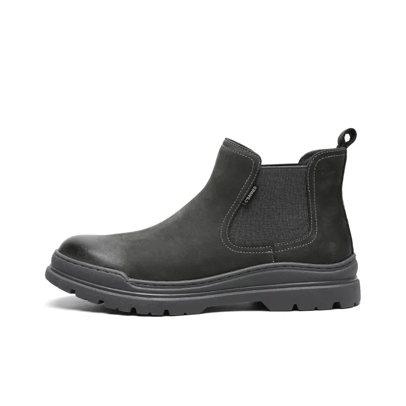 C°BANNER Ankle Length Chelsea Boots Men's Gray-0