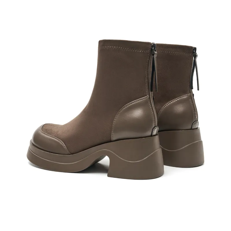 EBLAN Ankle Boots Women's Khaki-2