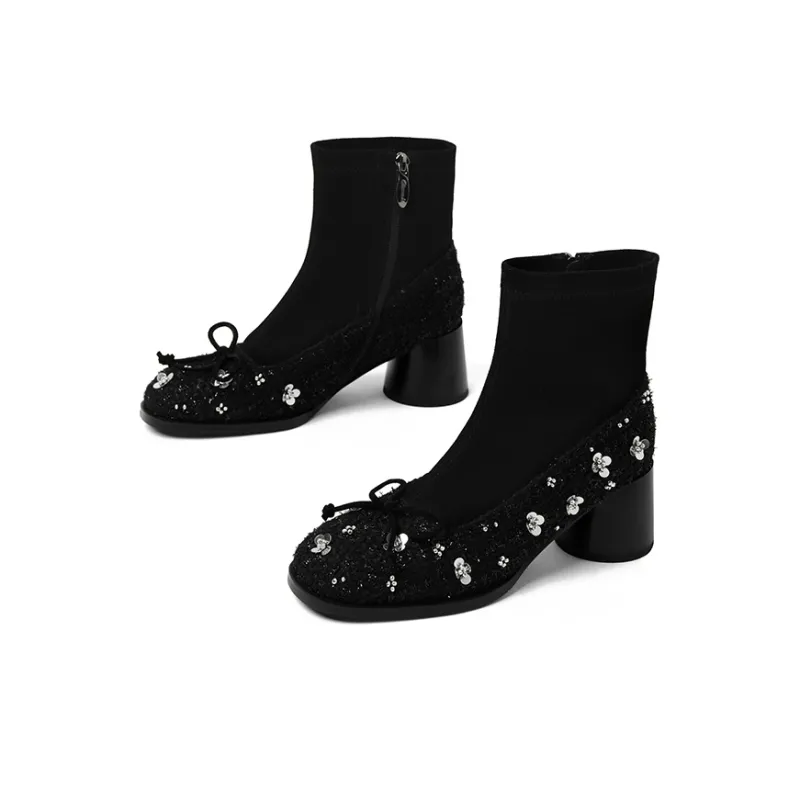 CAMEIDO Ankle Boots 6cm Women's Black-5