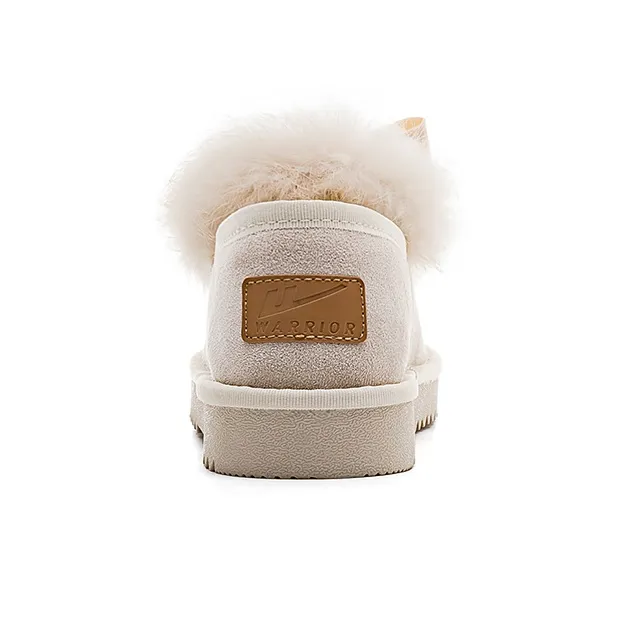 Warrior Warrior Warm Wear Resistant Slip Resistant Short Snow Boots Women's Beige-3