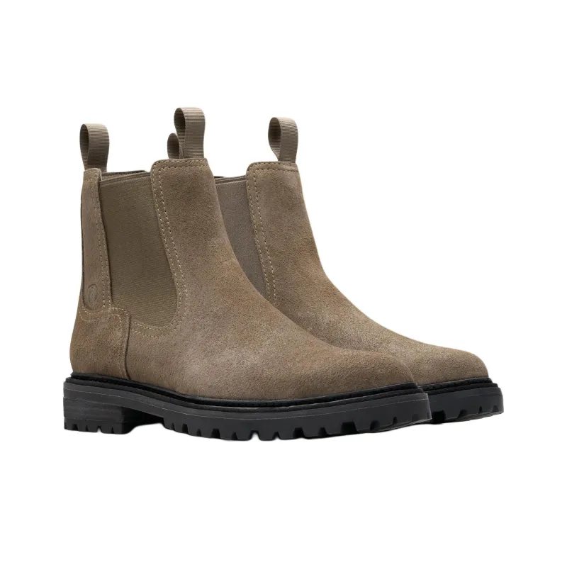 Clarks Short Chelsea Boots Men's Gray-2