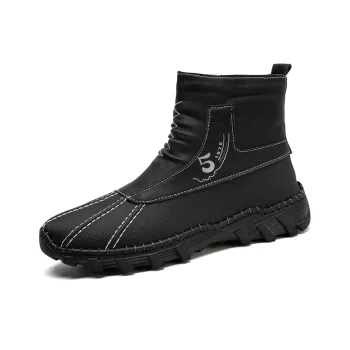 Qiandongmeili Ankle Boots Men Black/Khaki/Gray