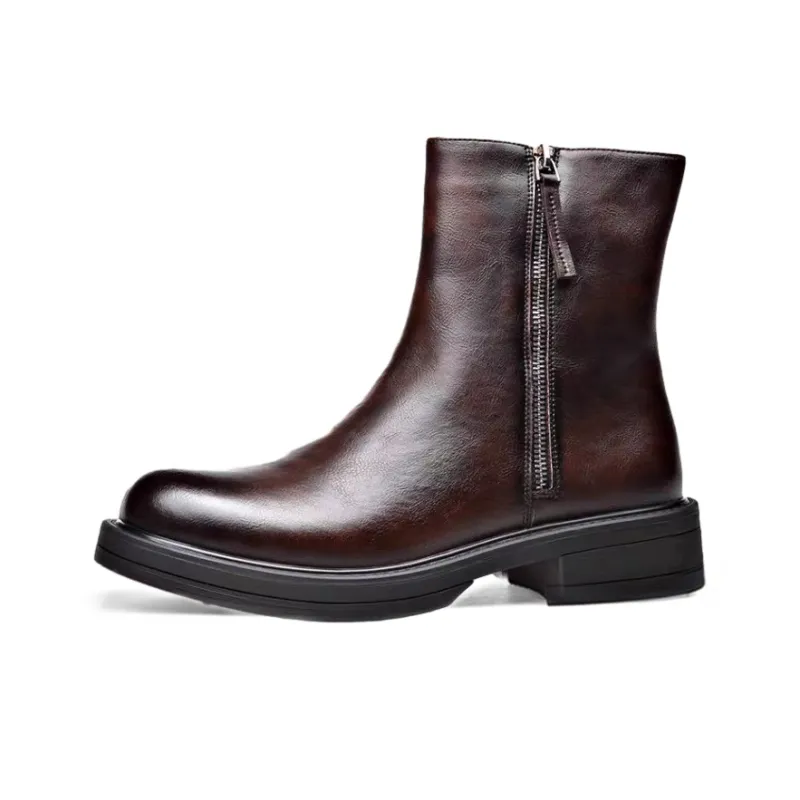 YEDANI Ankle Boots Men Black-4