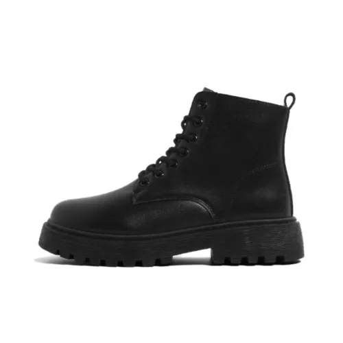 HUANQIU Short Martin Boot 4.5cm Men's Black