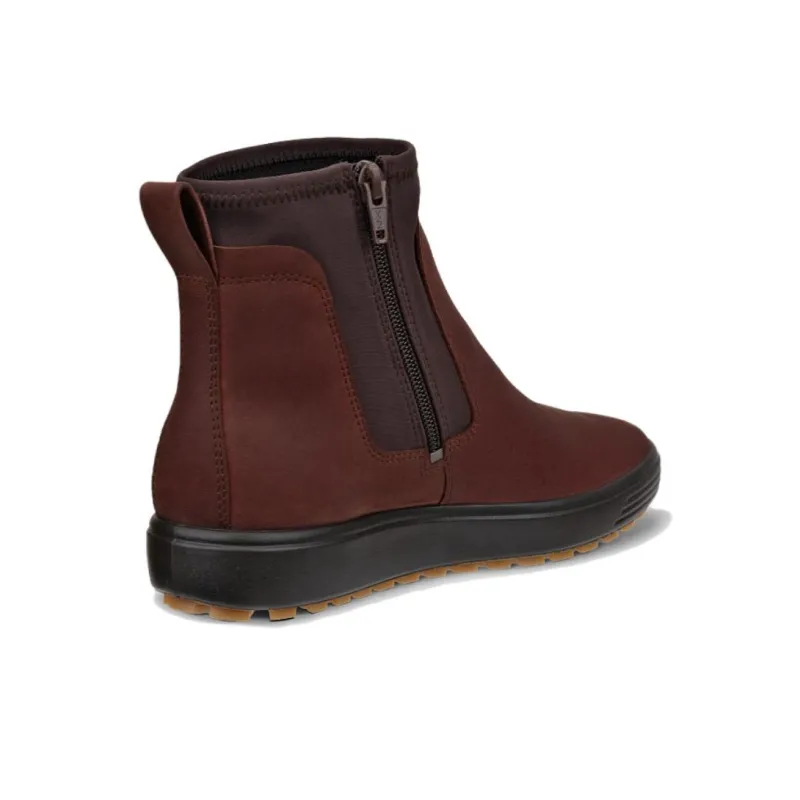 Ecco Soft 7 Short Chelsea Boots Women's Red-2
