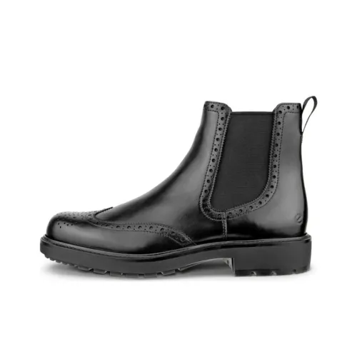 Ecco Short Chelsea Boots Men's Black