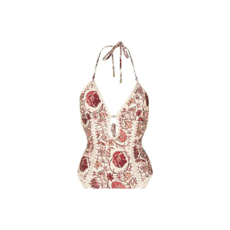 Zimmermann Paisley print Halterneck Swimsuit-2