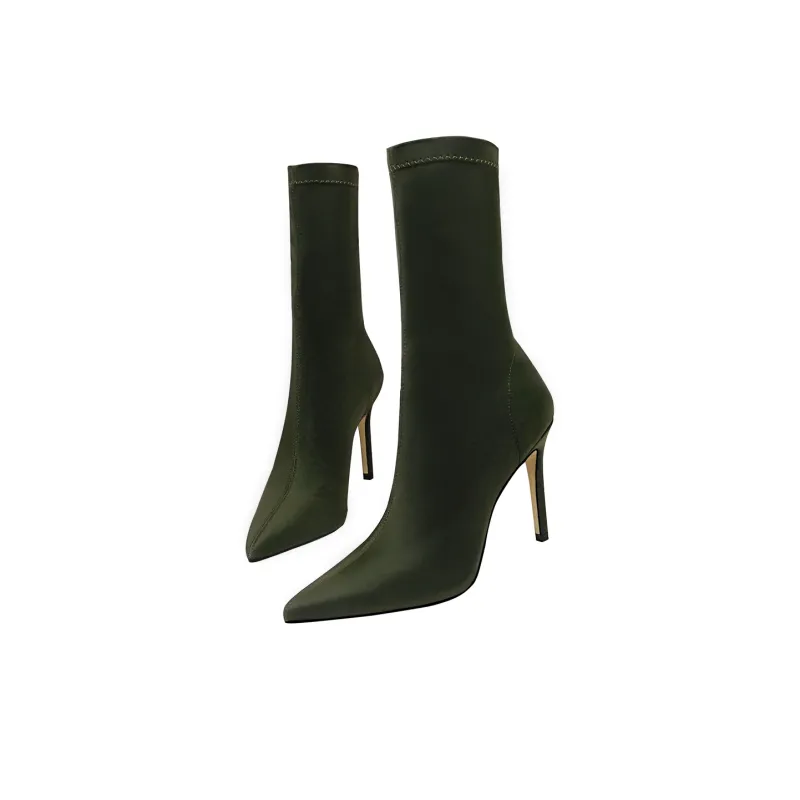 QITUMAUL Ankle Boots 10cm Women's-8