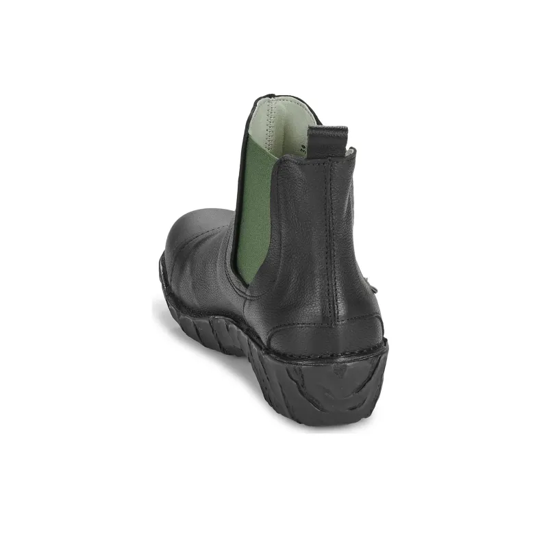 El Naturalista YGGDRASIL Short Chelsea Boots 4cm Women's Black-3