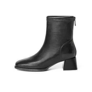 BELLE Ankle Boots Women's Khaki/Ecru/Black/Black, Crinkle Leather/Brown, Crinkle Leather
