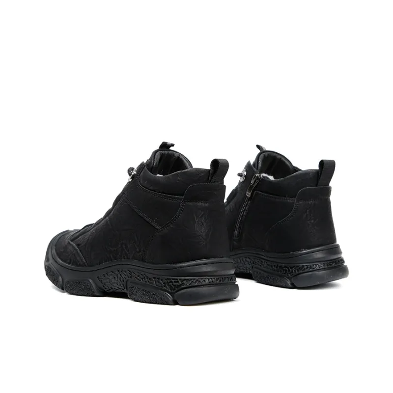 Wit Ankle Boots Men Black-4