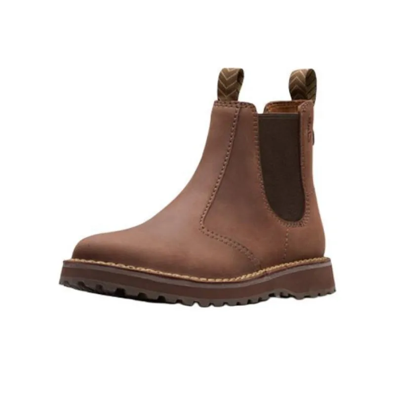 Clarks Crew Chelsea Boots 3cm Men's Brown-1