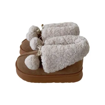 SHIGUDE Cotton Slippers Women's Brown