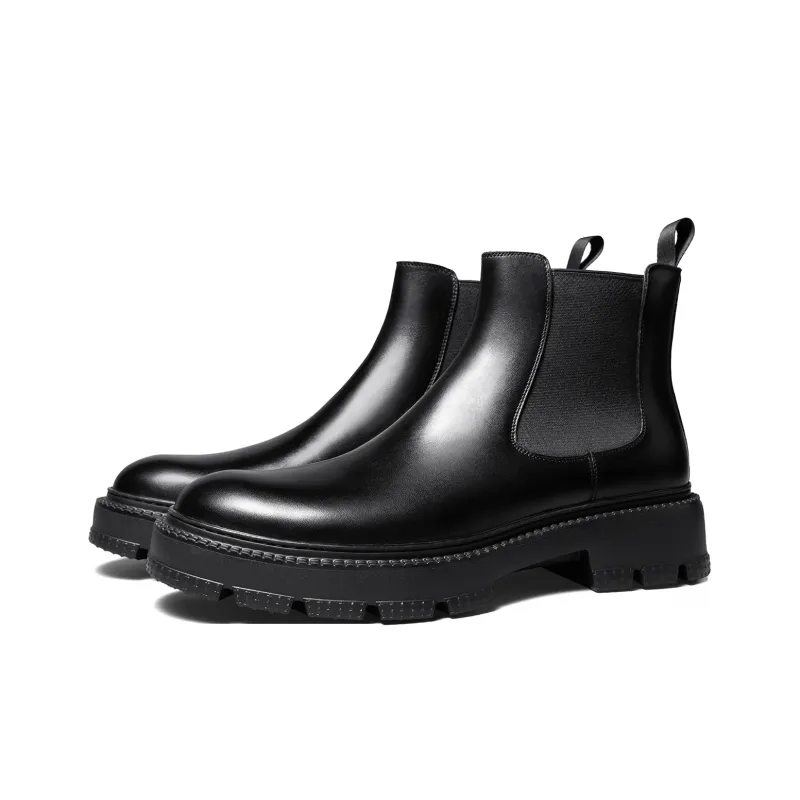THOM WILLS Short Chelsea Boots Men's Black-1