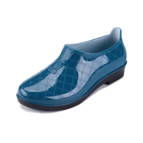 Warrior Waterproof And Wear-resistant Rain Boots Women's Blue Black