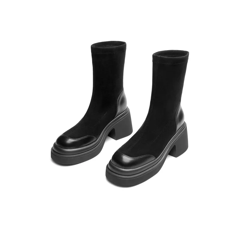 RED DRAGONFLY Stretch Boots 7.9CM Women's-2