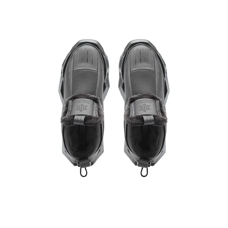 NORVINCY Height Increasing Slip Resistant Ankle Length Snow Boots Unisex Black-2