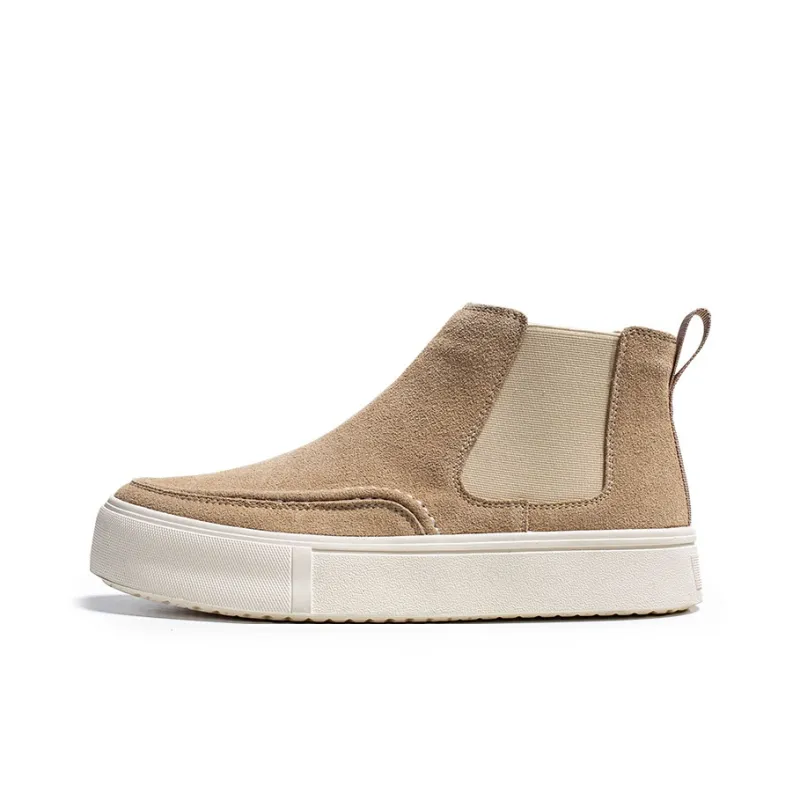 WEISHIBANGWEI Short Chelsea Boots Medium Heel Men's-32