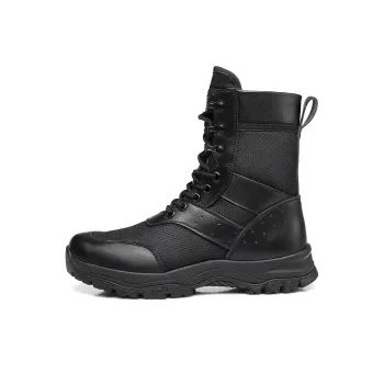 Strongman 3515 Outdoor Men's Boots Short Black 17.5cm Trendy Versatile High Top Boots