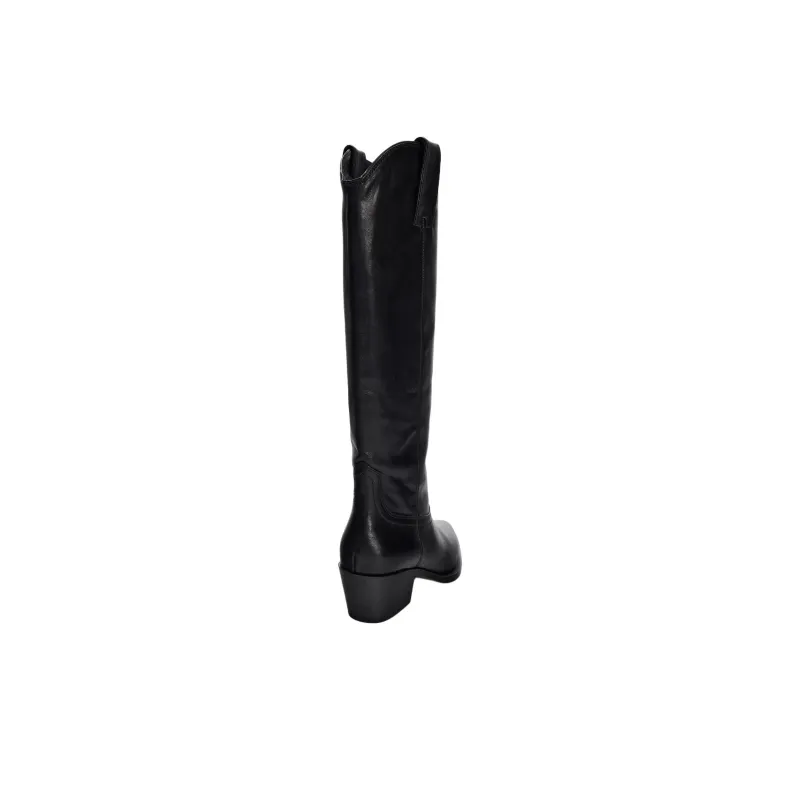 ZARA Knee high Boots 5cm Women's Black-3