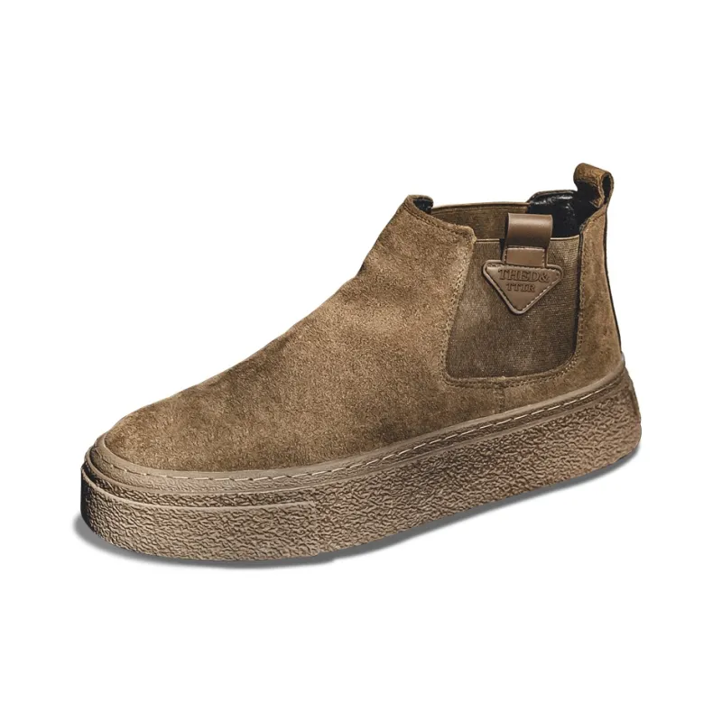 WEISHIBANGWEI Short Chelsea Boots Medium Heel Men's-11