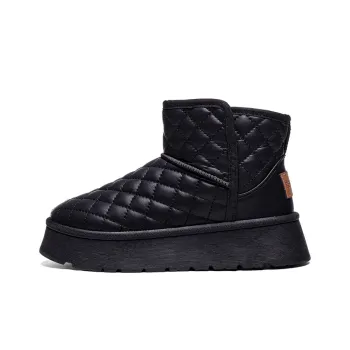 RENBEN Warm Wear Resistant Height Increasing Short Snow Boots Women's Black