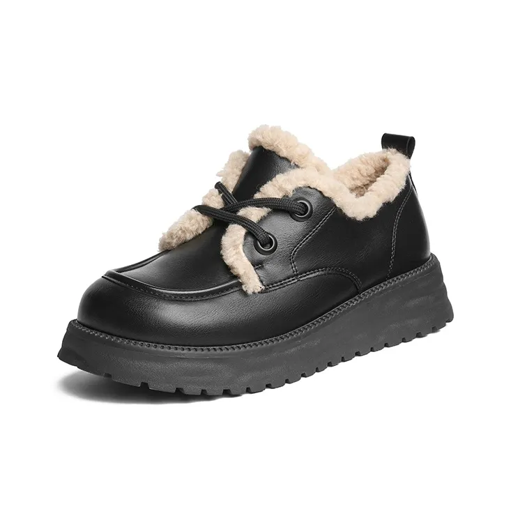 JOSINY Warm Wear-Resistant Height Increasing Ankle-Length Snow Boots Women's-1