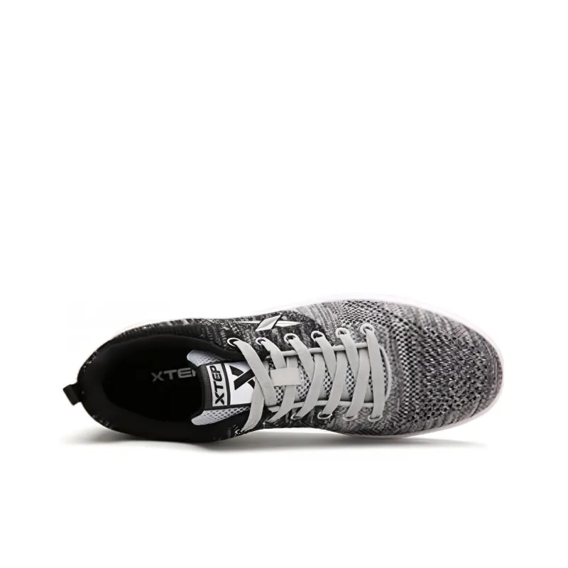XTEP Durable Breathable Low-Top Skateboard Shoes Men's Black Gray-2