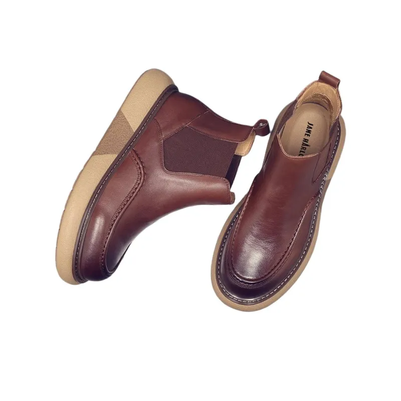 JANE HARLOW Crew Chelsea Boots Men's Brown-3