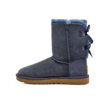 UGG Bailey Bow Ii Boot Fleece Lined High Top Navy Blue Women's