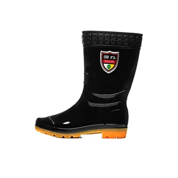 Warrior Water Resistant Rain Boots Men's Black